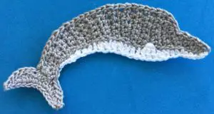 Crochet dolphin 2 ply body with tummy