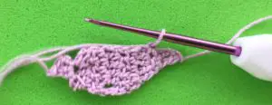 Crochet orchid 2 ply joining for side petal neatening row