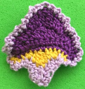 Crochet orchid 2 ply large petal neatened