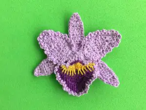 Finished crochet orchid pattern 2 ply landscape