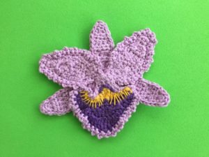 Finished crochet orchid tutorial 4 ply landscape