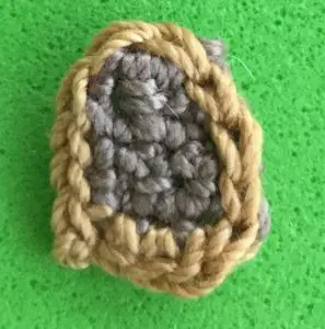 Crochet chipmunk 2 ply back ear neatened