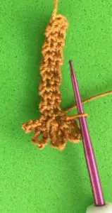 Crochet chipmunk 2 ply back leg