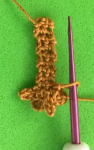 Crochet chipmunk 2 ply far back leg