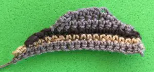 Crochet chipmunk 2 ply head row 5