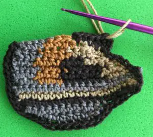 Crochet chipmunk 2 ply joining for arm