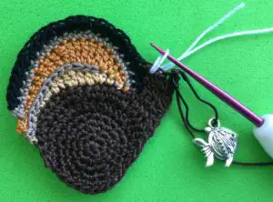 Crochet chipmunk 2 ply joining for body row 15