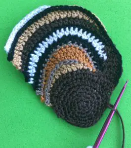Crochet chipmunk 2 ply joining for tail