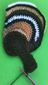 Crochet chipmunk 2 ply tail end