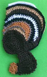 Crochet chipmunk 2 ply tail neatened