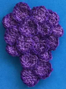Crochet grapes 2 ply grapes joined