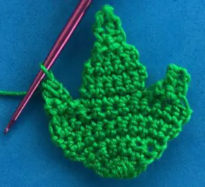 Crochet grapes 2 ply leaf