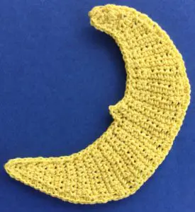 Crochet new moon 2 ply moon neatened