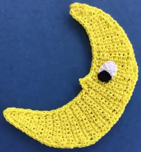 Crochet new moon 2 ply moon with eye