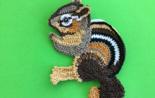 Finished crochet chipmunk 4 ply landscape