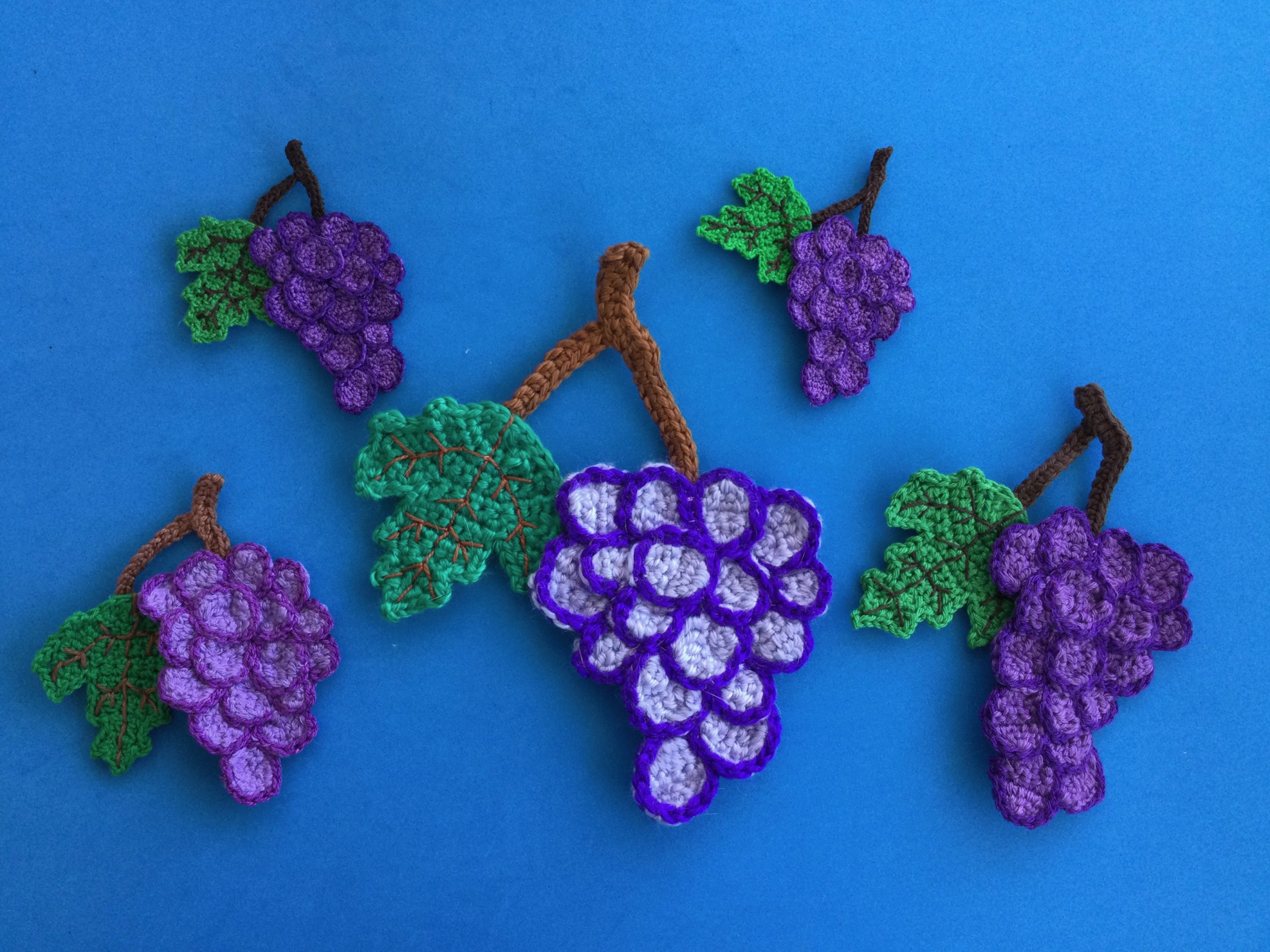 finished-crochet-grapes-2-ply-group-landscape • Kerri's Crochet