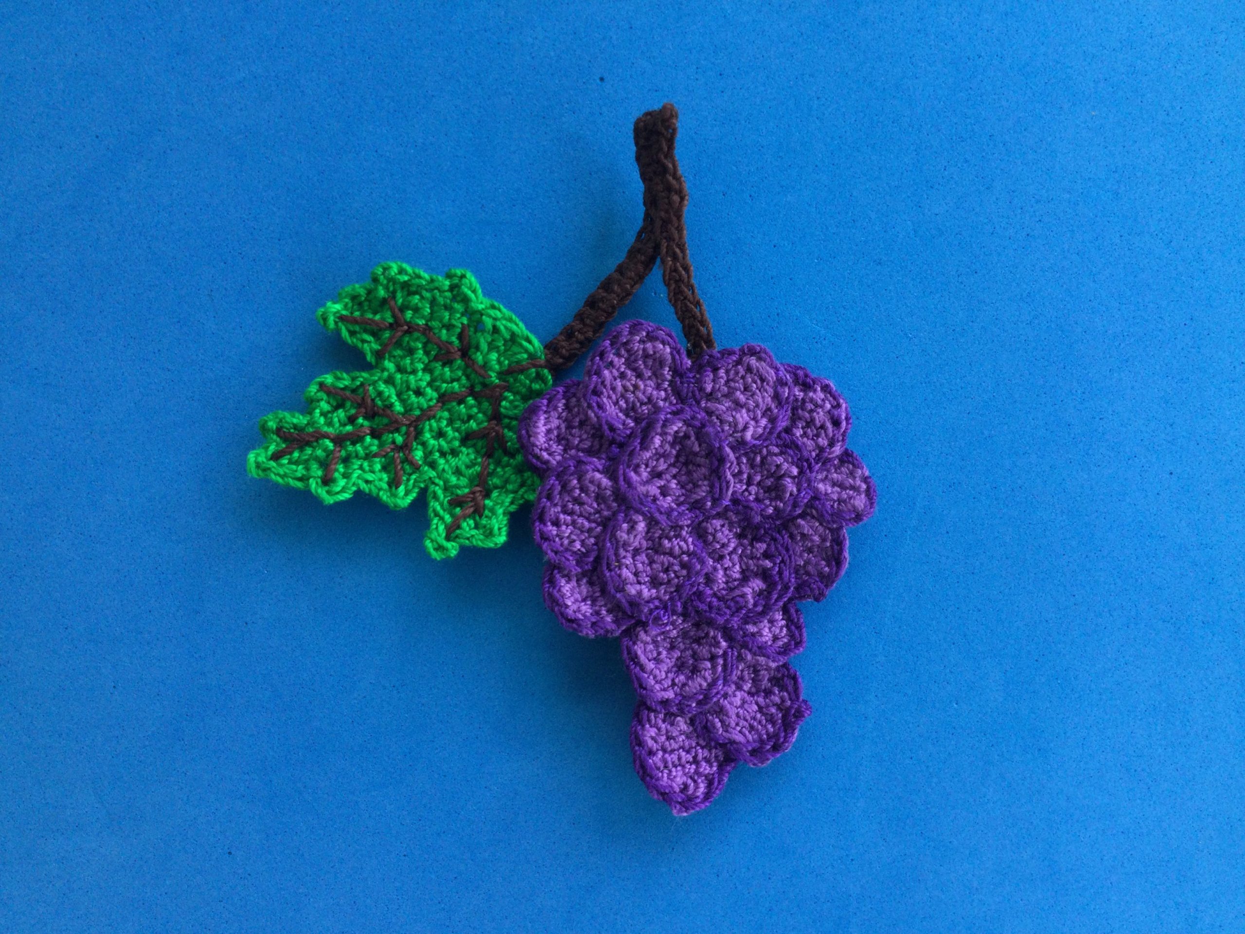 Finished crochet grapes 2 ply landscape