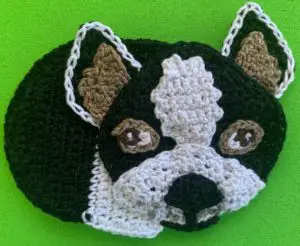 Crochet boston terrier 2 ply body with head