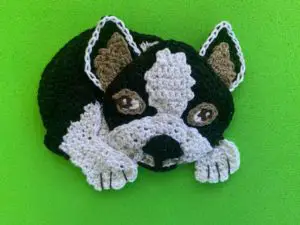 Finished crochet boston terrier pattern 2 ply landscape