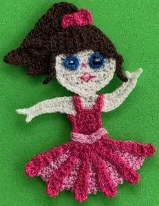 Crochet ballerina 2 ply body with head
