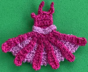 Crochet ballerina 2 ply dress with sash