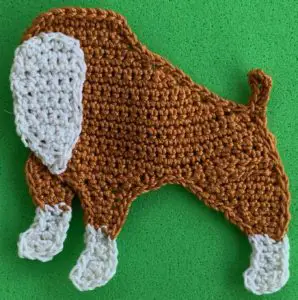 Crochet boxer dog 2 ply body with blaze