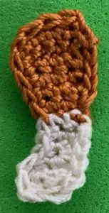 Crochet boxer dog 2 ply far front foot neatened