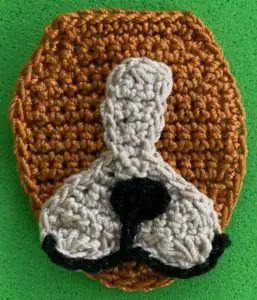 Crochet boxer dog 2 ply head with muzzle