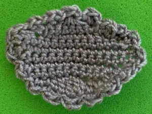 Crochet volcano 2 ply smoke neatened