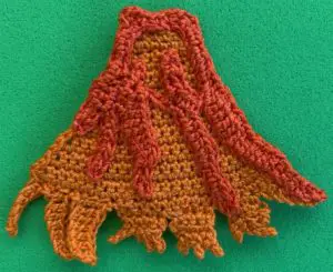 Crochet volcano 2 ply top with lava flow