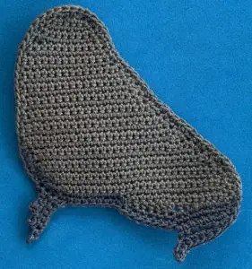 Crochet walrus 2 ply body body with back flipper