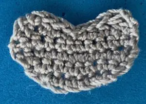 Crochet walrus 2 ply muzzle bottom