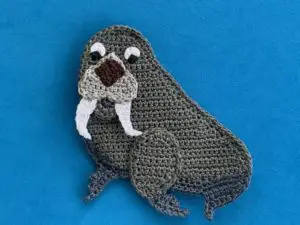 Finished crochet walrus pattern 2 ply landscape