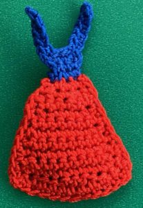 Crochet Bavarian girl 2 ply bodice neatened
