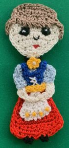 Crochet Bavarian girl 2 ply body with head