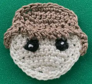 Crochet Bavarian girl 2 ply head with eyes