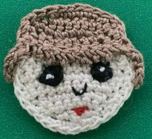 Crochet Bavarian girl 2 ply head with mouth and nose
