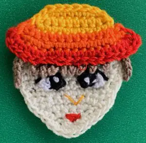 Crochet German boy 2 ply head with hat