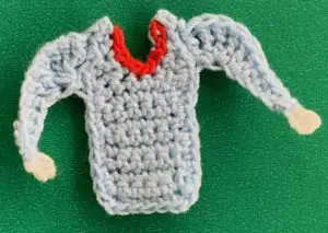 Crochet German boy 2 ply shirt with hands