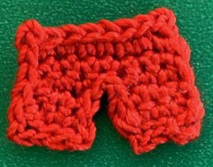 Crochet German boy 2 ply shorts bottom part neatened