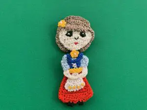 Finished Crochet Bavarian girl pattern 2 ply landscape