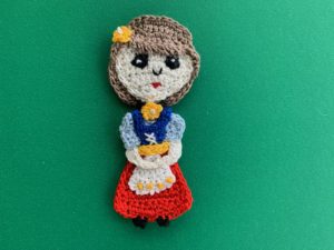 Finished Crochet Bavarian girl tutorial 4 ply landscape