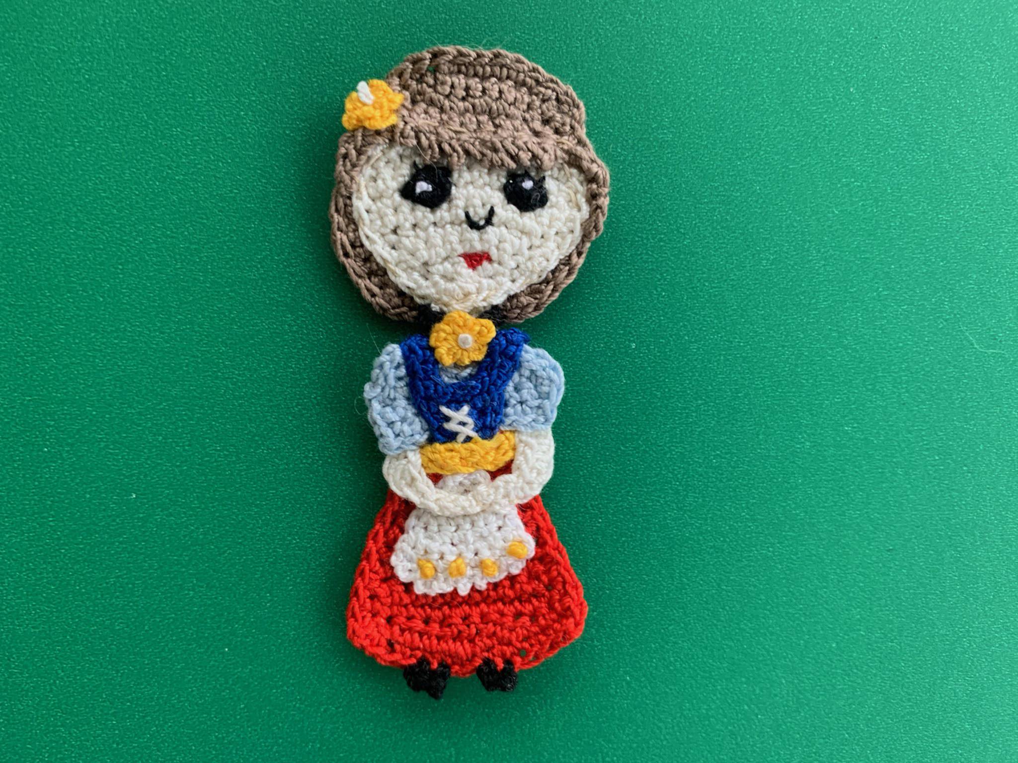 Finished Crochet Bavarian girl 4 ply landscape