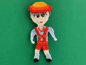 Finished crochet German boy 2 ply landscape