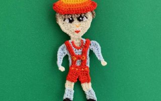 Finished crochet German boy 2 ply landscape