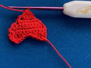 Crochet heart 2 ply heart