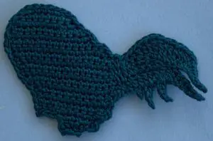 Crochet rooster 2 ply body with tail