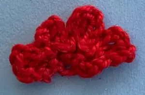 Crochet rooster 2 ply comb