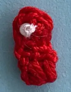 Crochet rooster 2 ply wattle with bead