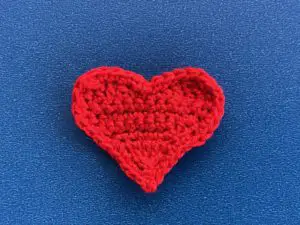 Finished crochet heart tutorial 2 ply landscape